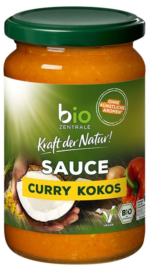 biozentrale Sauce Curry-Kokos 340ml