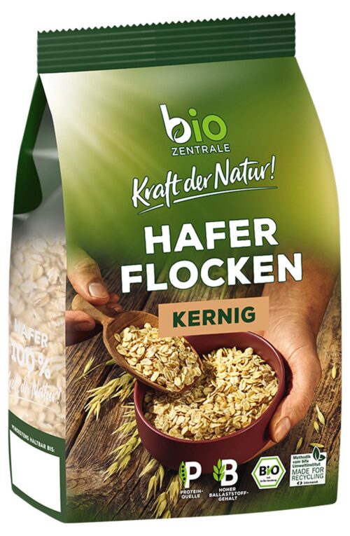 biozentrale Haferflocken kernig 400g