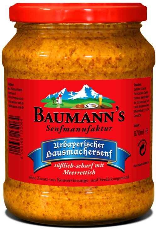 Baumann's Urbayerischer  Hausmachersenf süß 335ml