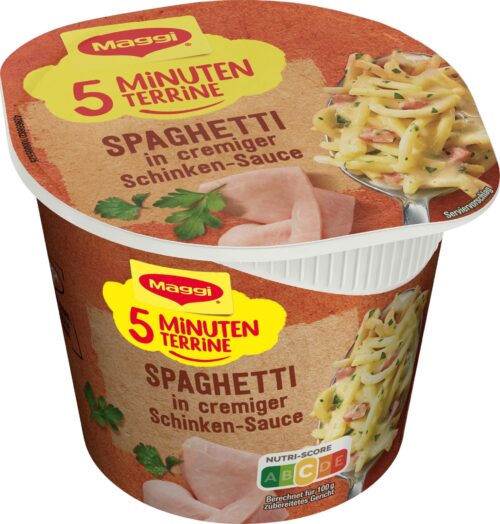 4005500339458 Maggi 5 Minuten Terrine Spaghetti Schinken 64g