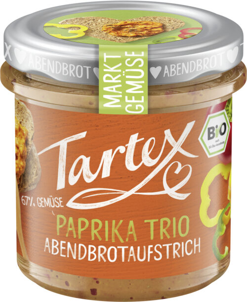 Tartex Bio Creme Markt-Gemüse Paprika Trio 135g