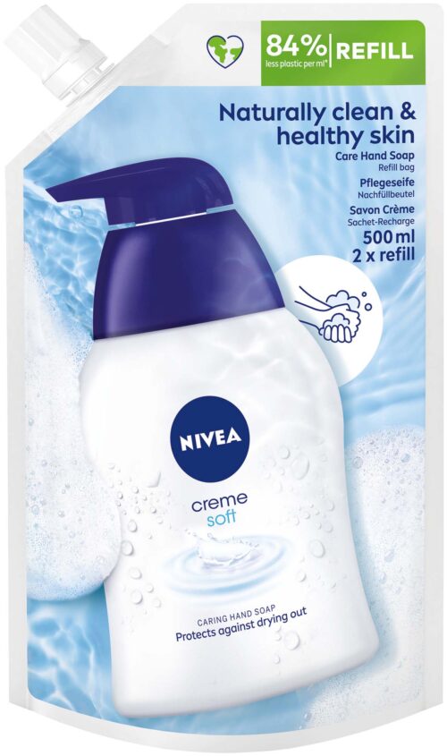 NIVEA Flüssigseife Creme Soft 2xNachfüllpack 500ml
