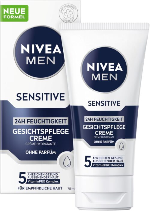 4006000080925 NIVEA MEN Sensitiv Gesichts Creme ohne Parfüm 70ml