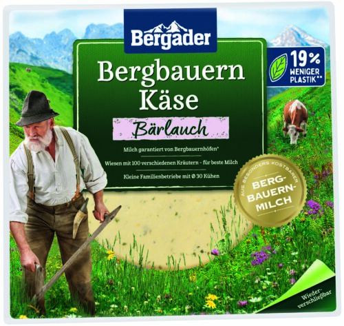 Bergader Bergbauern Käse Bärlauch Scheiben 150g