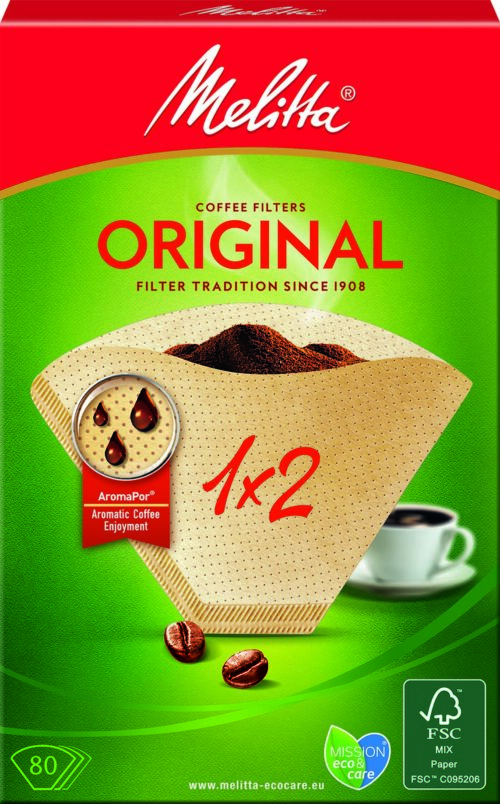 Melitta Filtertüten Original 1x2 braun 40St