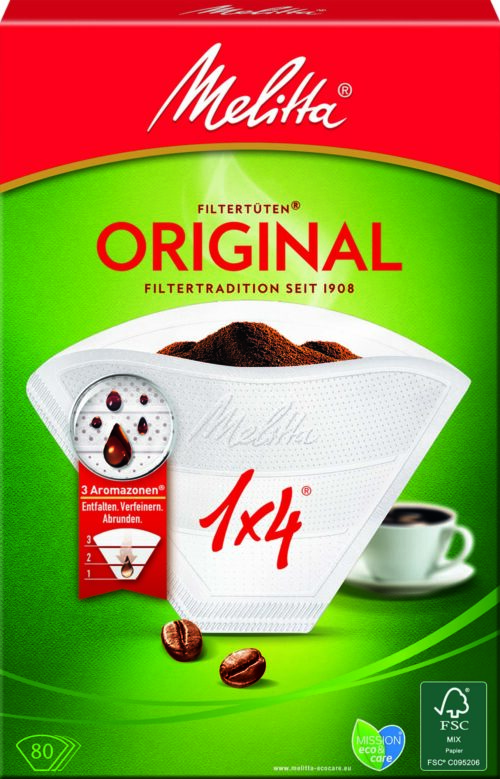 Melitta Filtertüten Original 1x4 weiss 80St
