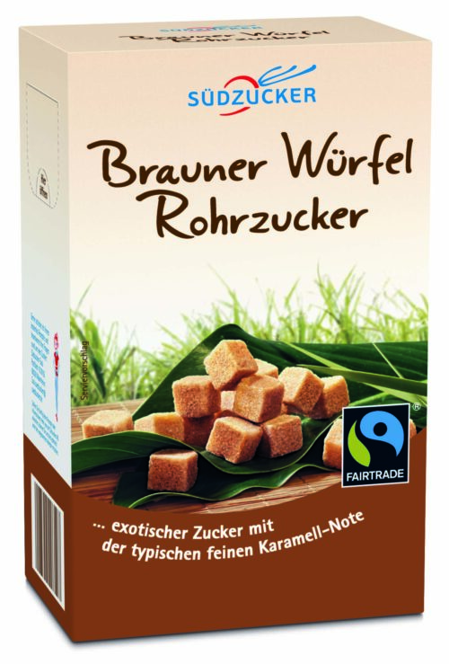Südzucker Brauner Würfel-Rohrzucker Fairtrade 500g