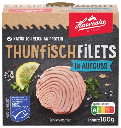 Hawesta Thunfischfilets in Aufguss 160g