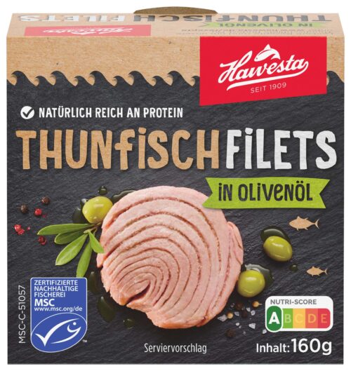 Hawesta Thunfischfilets in Olivenöl 160g