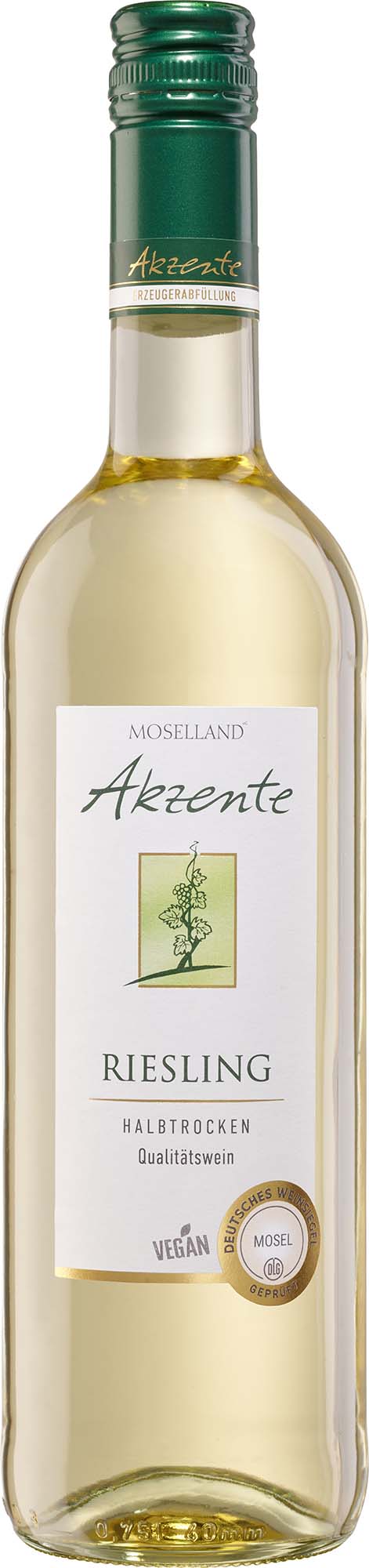 Moselland Akzente Riesling QbA halbtrocken 0,75l
