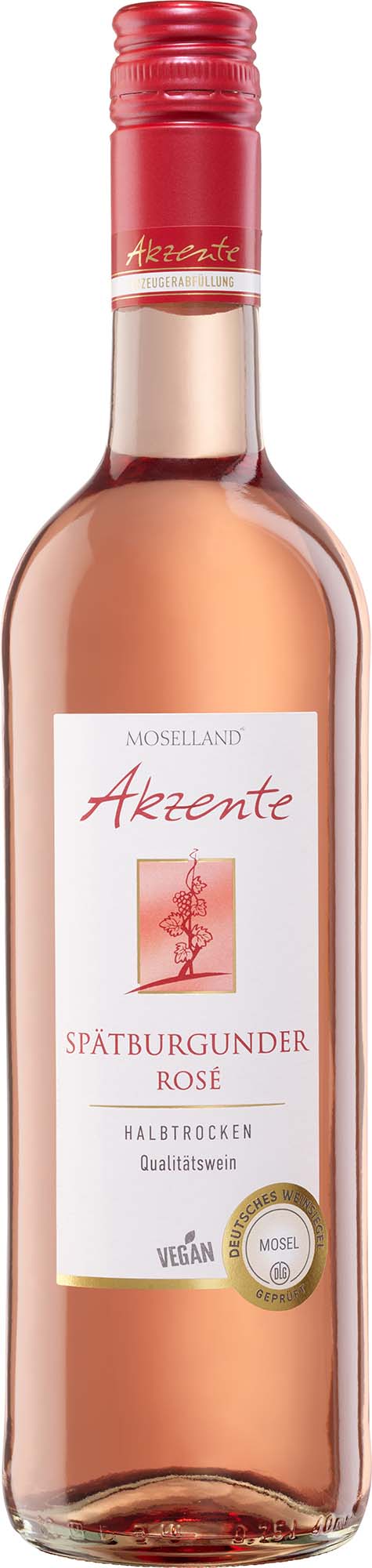 Moselland Akzente Spätburgunder Rose QbA halbtrocken 0,75l