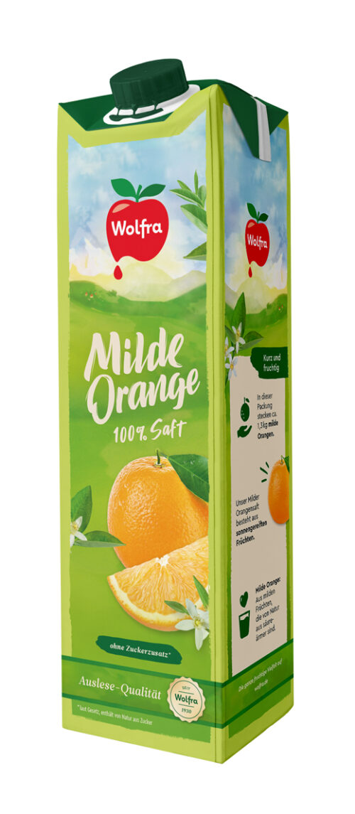 Wolfra Milder Orangensaft 1l