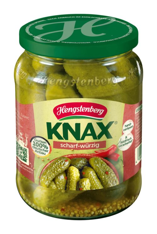 Hengstenberg Knax Gewürzgurken scharf 670g