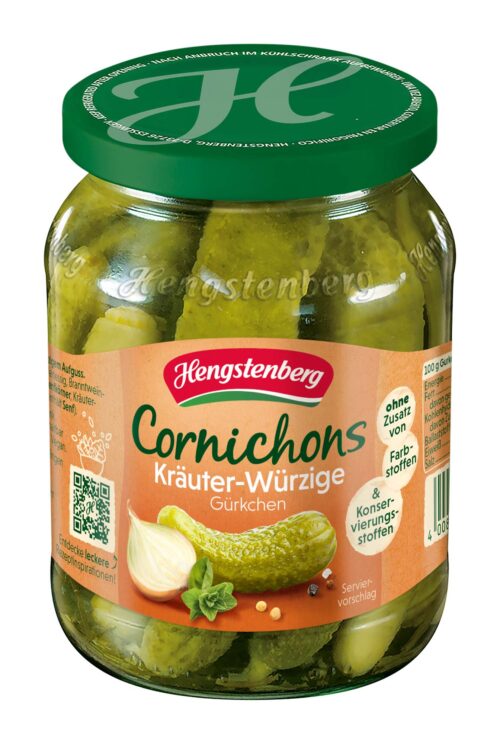 Hengstenberg Kräuter Cornichnons 330g