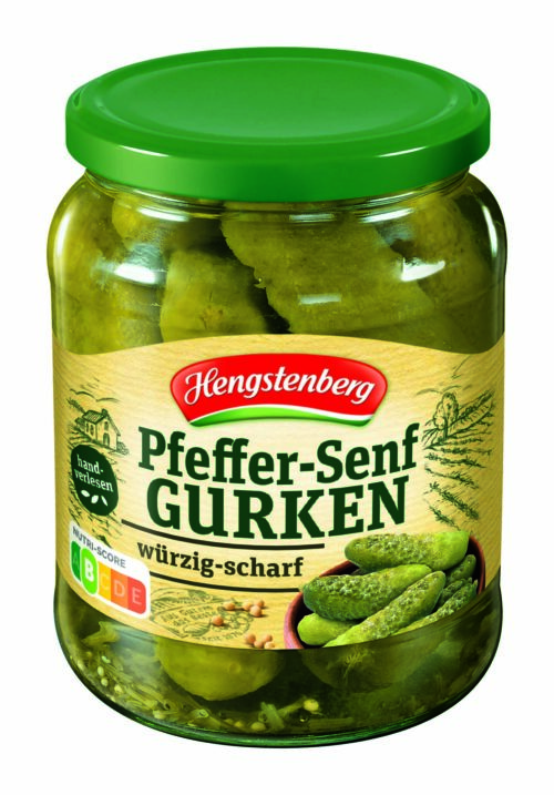 Hengstenberg Pfeffer-Senf Gurken 530g