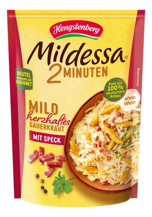 Hengstenberg Mildessa Mildes Sauerkraut mit Speck 400g