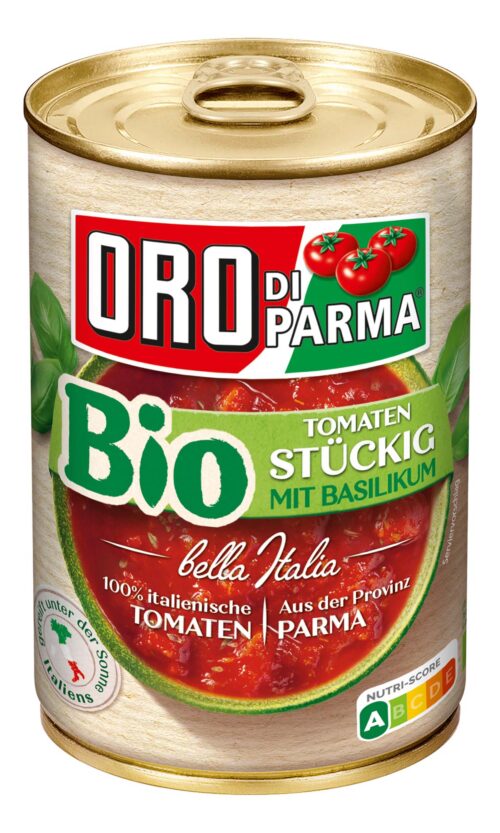 Oro di Parma Bio Tomaten stückig mit Basilikum 400g