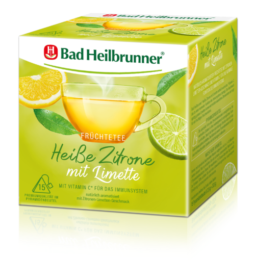 4008137009138 Bad Heilbrunner Heiße Zitrone mit Limette Tee Pyramidenbeutel 15x2,5g