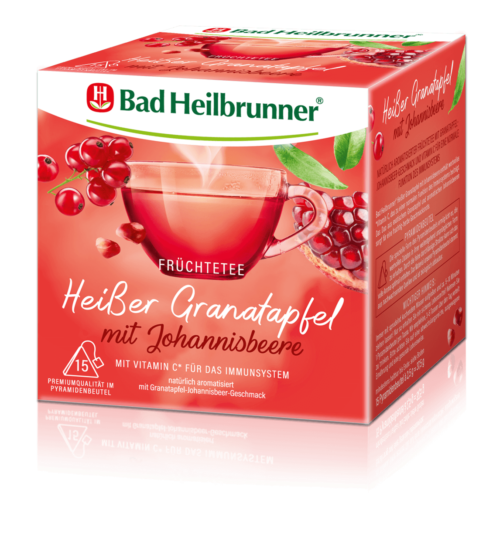 4008137009152 Bad Heilbrunner Heißer Granatapfel mit Johannisbeere Tee Pyramidenbeutel 15x2,5g