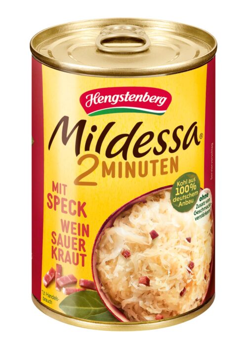 Hengstenberg Mildessa 2 Minuten Weinsauerkraut mit Speck 400g
