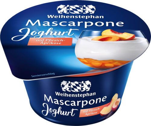 Weihenstephan Mascarpone Joghurt Pfirsich Aprikose 150g