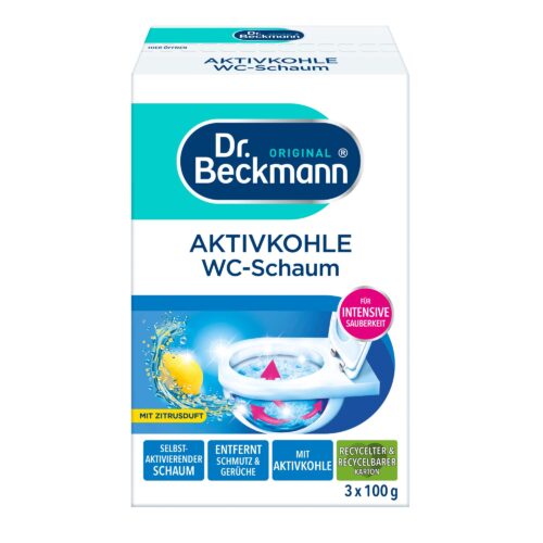 Dr. Beckmann Aktivkohle WC-Schaum 3x100g