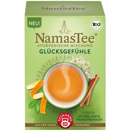 Teekanne Bio Namas Tee Glücksgefühl Filterbeutel 15x2g