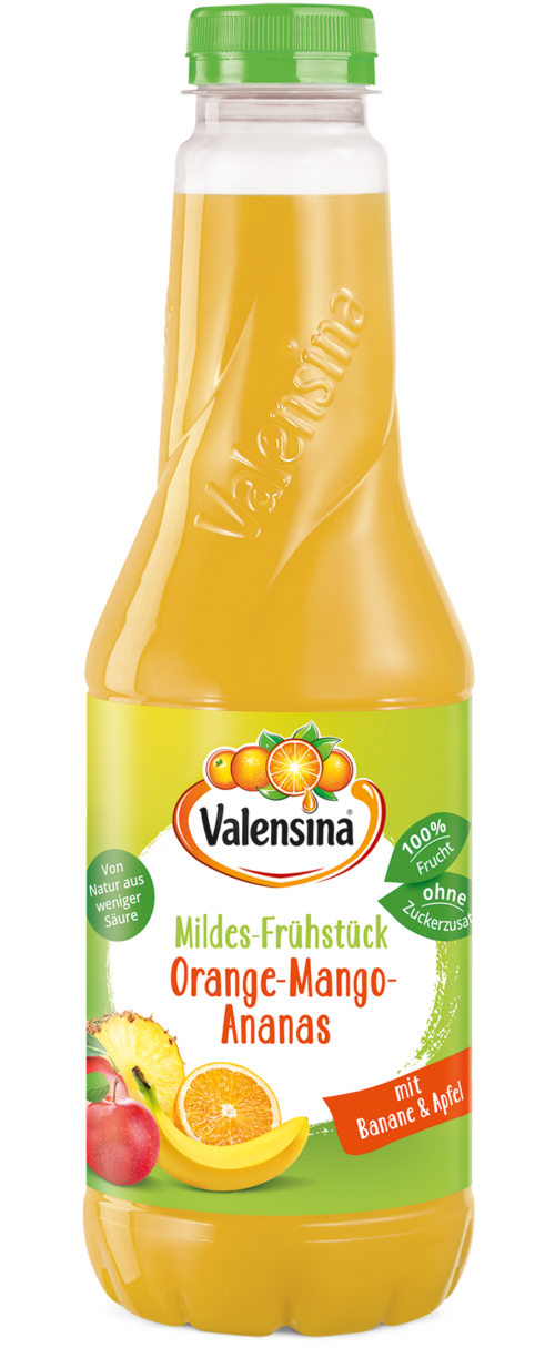 Valensina Mildes-Frühstück Orange-Mango-Ananas 1l