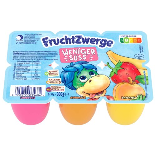 Danone FruchtZwerge weniger süss Erd. Apr. Ban. 6x50g