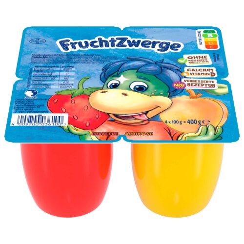 Danone FruchtZwerge Joghurt (Erdbeere und Aprikose) XXl 4x100g