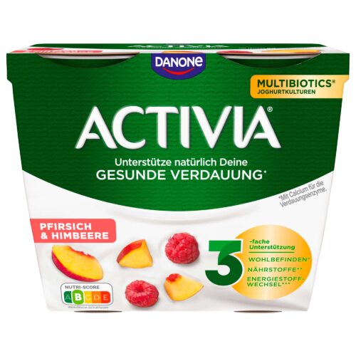 Activia Pfirsich & Himbeere 4x115g