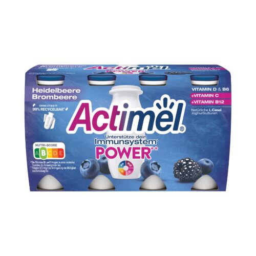 Actimel Power Heidelbeere Brombeere 8x100g