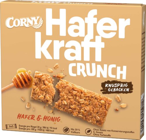Corny Haferkraft Crunch Hafer & Honig 3St 120g