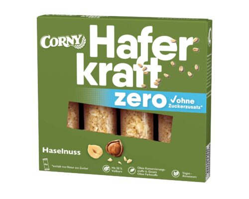 Corny Haferkraft Zero Haselnuss 4x35g