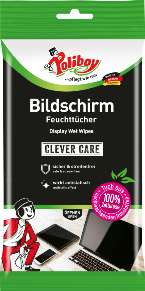 Poliboy Bildschim Feuchttücher 30ST
