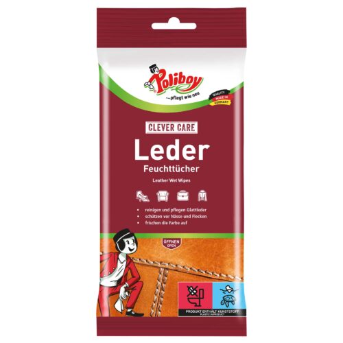 Poliboy Leder Pflege Feuchttücher 20ST