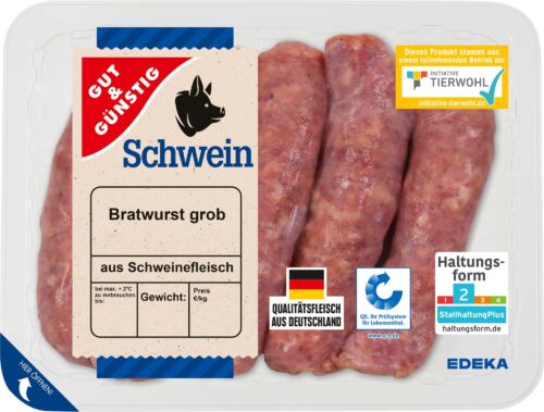 Gut & Günstig Schweine Bratwurst 400g