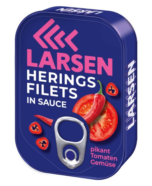 Larsen Heringsfilets Tomaten Sauce pikant mit feinem Gemüse 110g