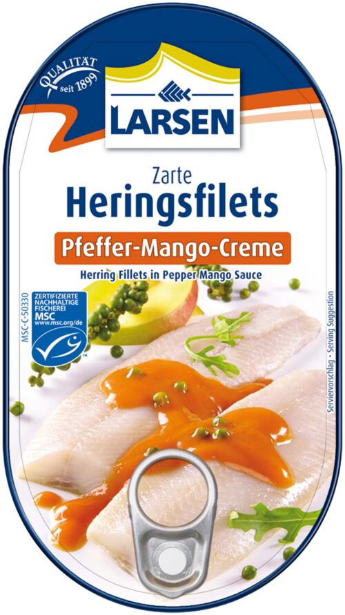 Larsen Heringsfilets Pfeffer Mango Creme 200g