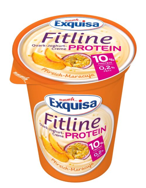 Exquisa Fitline Quark-Joghurt Protein Creme Pfirsich-Maracuja 400g