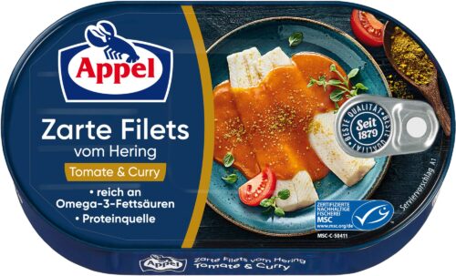 Appel Zarte Heringsfilets Tomate & Curry 200g