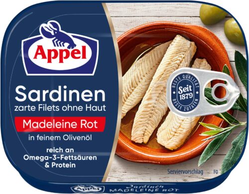 Appel Zarte Sardinen Madeleine Rot 105g