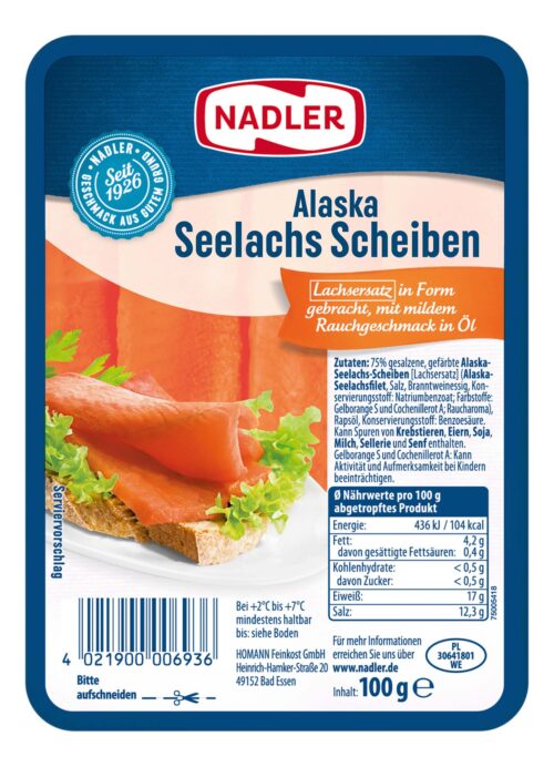 Nadler Alaska Seelachs Scheiben 100g