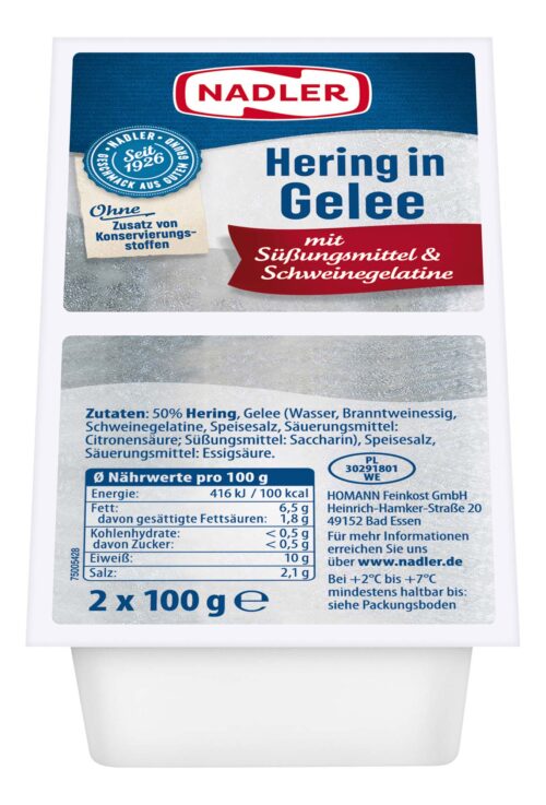Nadler Hering in Gelee 2x100g