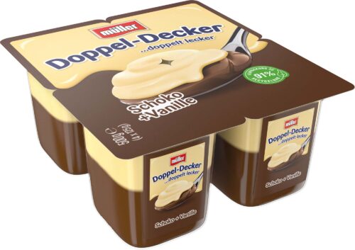müller Doppel-Decker Schoko & Vanilla 4x125g