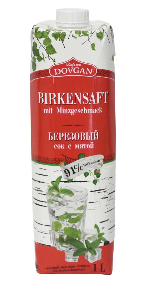 Dovgan Birkensaft Minzgeschmack 1l