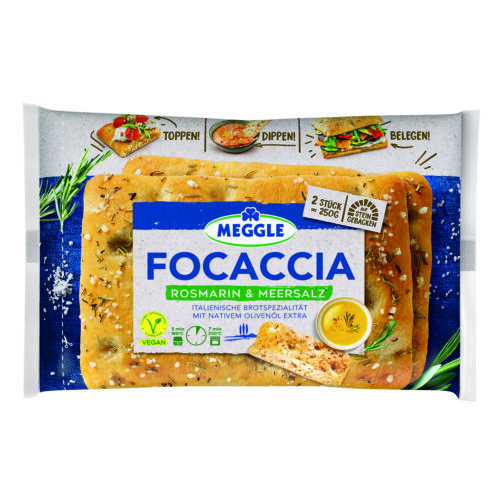Meggle Focaccia Rosmarin & Meersalz 2x125g