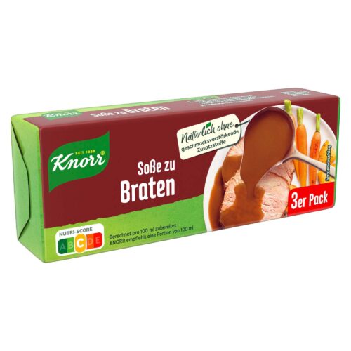 Knorr Soße zu Braten ergibt 3x250ml