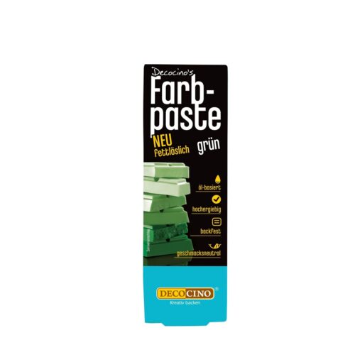 Decocino Fettlöslich Farbpaste grün 15g