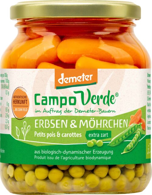 Campo Verde Demeter Erbsen Möhrchen 350g